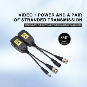 Wholesale 300Meters 8MP 2 in 1 Video+Power CCTV Video Balun BNC Converter Rj45 Twisted Pair Transmitter for IP Camera <strong>System</strong> - Product Image 5