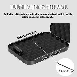 Mini caja fuerte para coche segura con código portátil transfronterizo, caja de seguridad con contraseña portátil Original, Mini caja fuerte para coche - Product Image 4