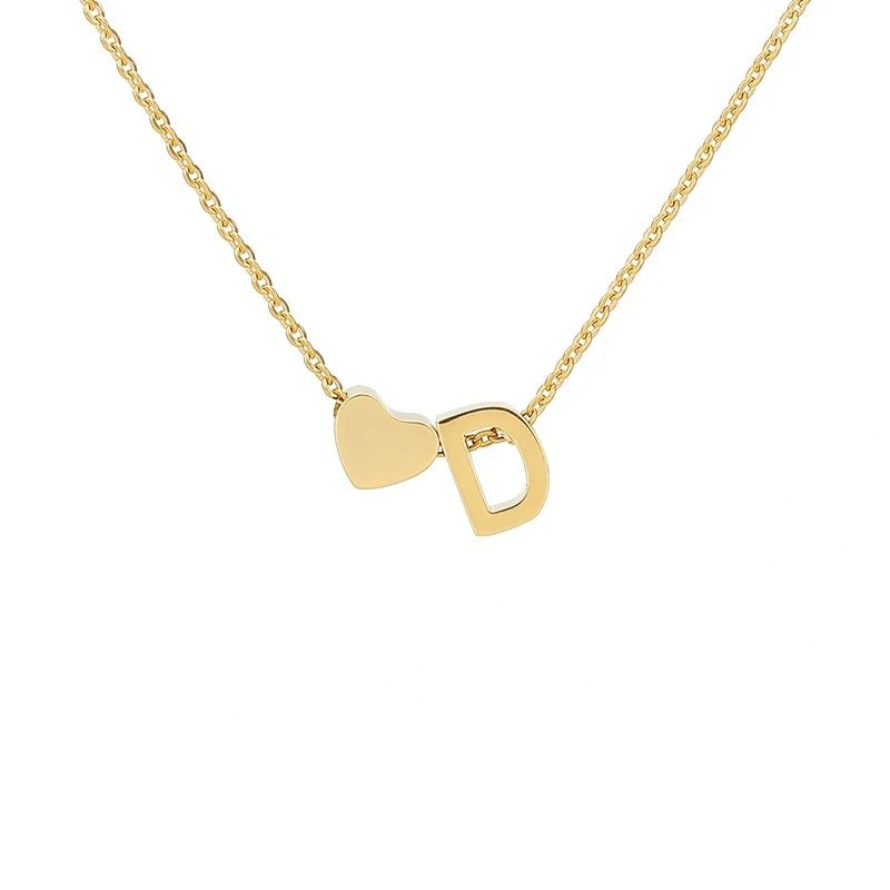 Love letter necklace d with chain