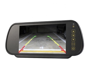 Monitor de pantalla LCD TFT con atenuación automática de 7 pulgadas, espejo retrovisor con función RGB de 2 canales conectado por USB para cámara trasera de marcha atrás de coche - Product Image 1