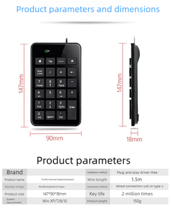 One-handed <strong>Keyboard</strong> <strong>Numeric</strong> <strong>Keyboard</strong> Laptop Mini Type-C Calculator Keypad Mini Usb <strong>Numeric</strong> <strong>Keyboard</strong>