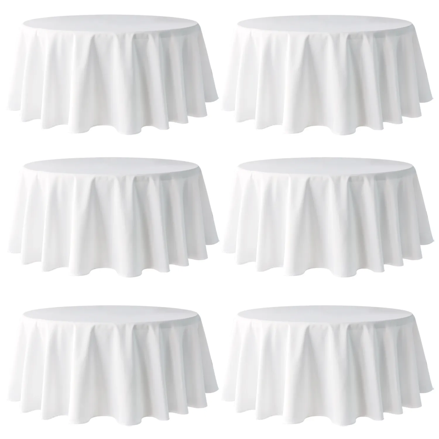 Reador 120R blanco fiesta redondo poliéster boda mantel ropa para bodas decoraciones