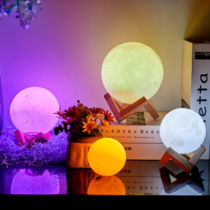 Moon Light Lamp Wholesale Bedside Remote Control 16 Colors Changing Creatives Night Smart Professional Led 3d <strong>White</strong> 64 80 Round