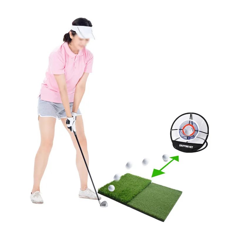 Vendas direto da fábrica personalizado multi-função de golfe mat portátil três-em-um almofadas De mini Golf Mat