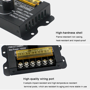AC220V RF kablosuz demir kabuk parlaklık ayarlanabilir manuel topuzu LED şerit ışık dimeri tek renk işık kontrolörü - Product Image 6