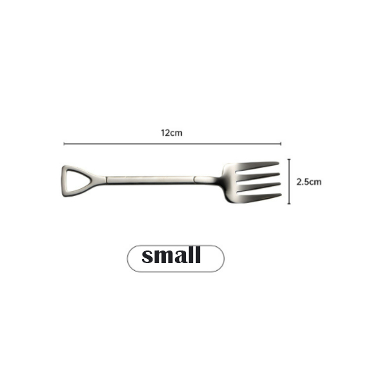 2021 new 304 stainless steel fork mini yogurt ice cream honey fruit salad dessert fork spoon set