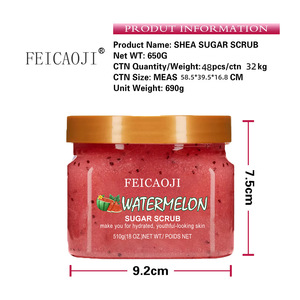 Anpassbares Private Label Watermelon Natural Peeling-Peeling Bio-Fruchtaufhellungs-Körper peeling