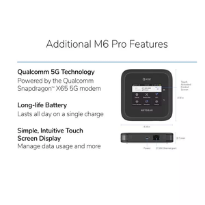 Nighthawk Netgear M6 Pro MR6500 5G WiFi 6E Mobile Hotspot LTE CAT20 Router con 5G mmWave y Sub-6 bandas Soporte IPV6 - Product Image 4