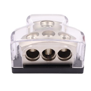 3 Way 1x 0 Gauge in / 3X <strong>4</strong> Gauge Out Amp Power Distribution Ground <strong>Distributor</strong> Connecting Block for Car Amplifier Audio Splitter - Product Image 3
