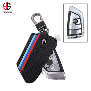 M-renk gerçek karbon deri anahtarlık için uzaktan anahtar Fob kapak BMW 5 7 serisi X1 X4 X5 X6 x7 - Product Image 1