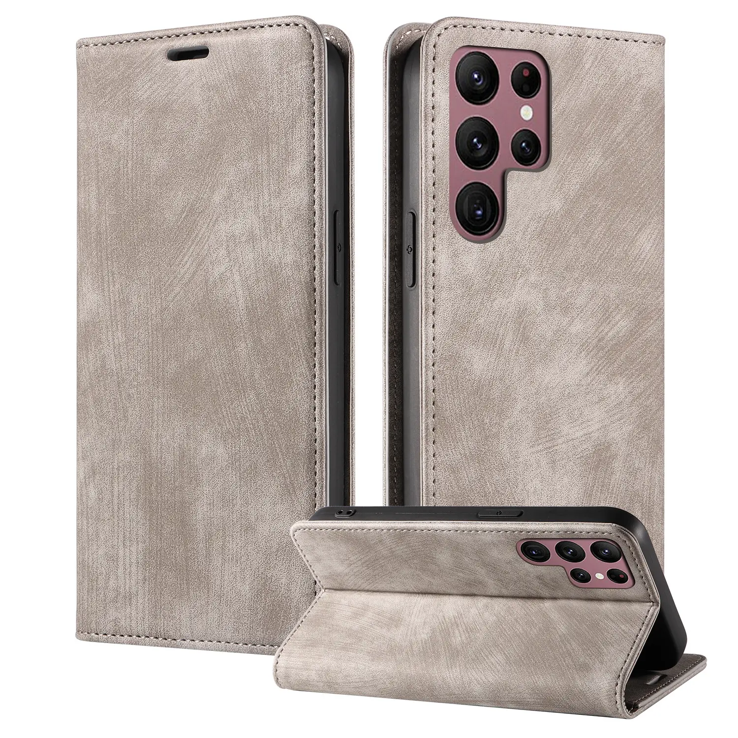 Étui en cuir pour Samsung Galaxy S23 S24 Ultra Cover Filp Wallet Case en cuir Book Phone Case pour Samsung S21 S22 Ultra Cover