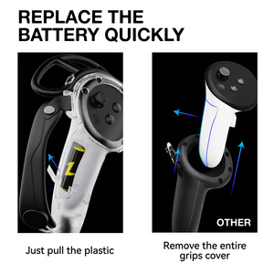 For <strong>Quest</strong> 3/<strong>Quest</strong> 3S Cover Controller Grip Extended Silicone VR Grip Cover Protector with Battery Opening for Meta <strong>Quest</strong> 3 - Product Image 4