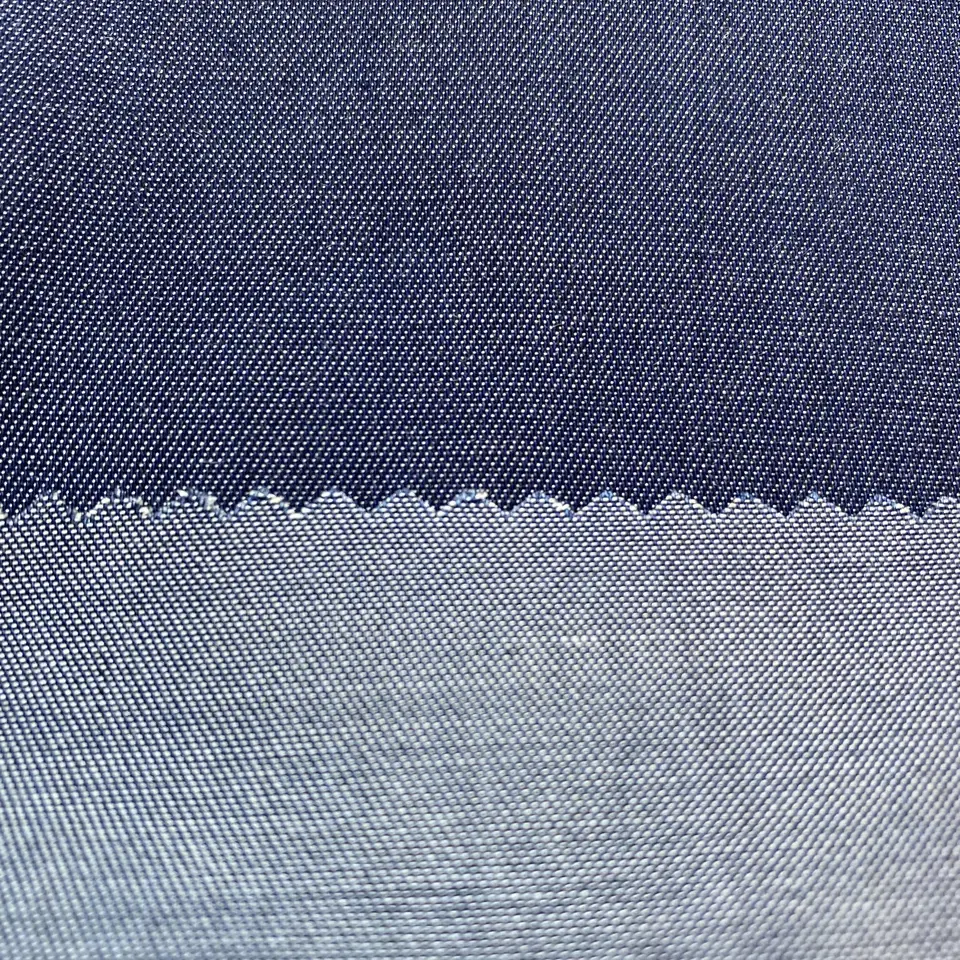 Tecido denim índigo bambu tecido denim stretch