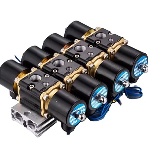 8วาล์ว VU-4F สปริงอากาศวาล์วตรวจสอบการถ่ายโอนข้อมูล3/8 "1/2" BSP AIR BAG 4มุมการระงับอากาศเต็ม AA-VU4 VUX-4F เซ็นเซอร์ยานพาหนะ - Product Image 1