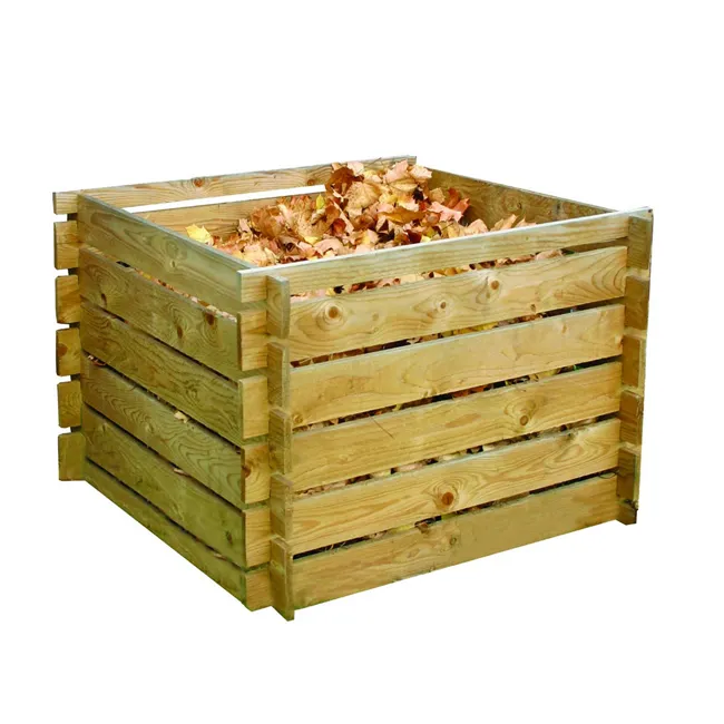 Producto más vendido, contenedor de Compost de madera para exteriores, Compost de residuos para reciclaje de jardín