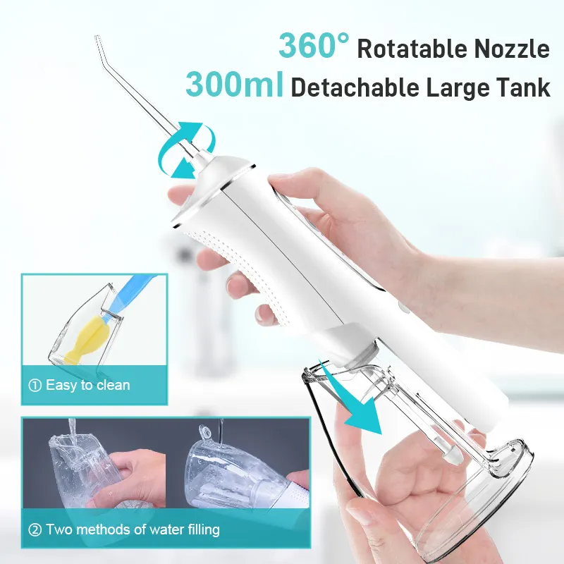 Meilleure vente irrigateur buccal rechargeable irrigateur dentaire portable nettoyer les dents fil dentaire dentaire irrigateur à jet d'eau