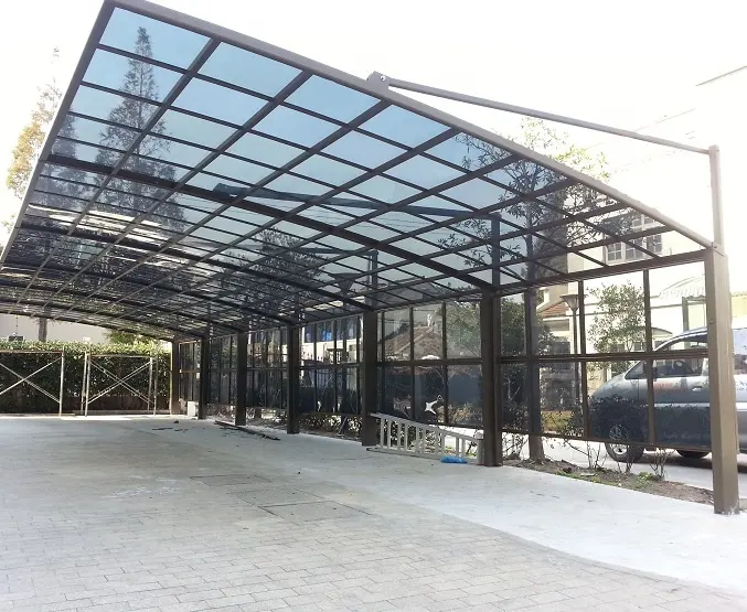 Benutzer definierte Größe 6M Carport Pologne Metall Auto Garage Port Shade Net Carport