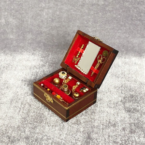 1:12 Nhà búp bê mini đồ nội thất mô hình cảnh thiết lập cổ điển thu nhỏ cảnh quan <span class=keywords><strong>comity</strong></span> hộp đồ trang sức - Product Image 4