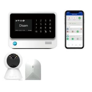 Sistema de alarma de seguridad controlado por aplicación 4G Gestión CMS para uso personal Detección de humo Material plástico ABS alimentado por batería - Product Image 1