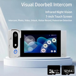 2 Wired 1080P WiFi Video <strong>Intercom</strong> <strong>System</strong> 7 Inch Touch Monitor 1080P Camera <strong>Motion</strong> <strong>Detect</strong> Door Phone Kit for Outdoor Use No - Product Image 6