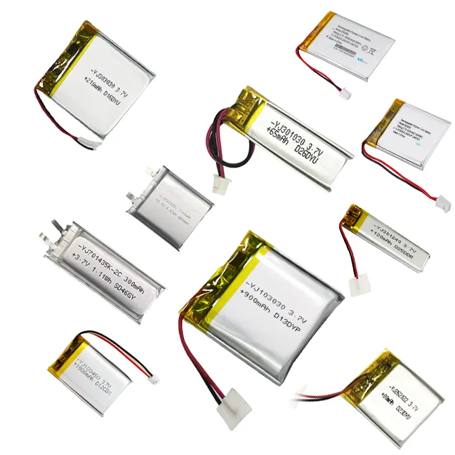 OEM ODM Lipo Baterías Li Ion 350mAh 600mAh 500mAh 750mAh 2000mAh 2200mAh 3,7 mAh V Batería de polímero de litio recargable