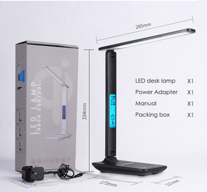 LED Desk <strong>Lamp</strong> with Wireless Charger USB <strong>Charging</strong> Port Table <strong>Lamp</strong> with Clock Alarm Date Temperature Home Office Foldable <strong>Lamp</strong> - Product Image 3