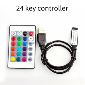 RGB RGBW IR-Fernbedienung für LED-Licht 24-Tasten-Wireless-Tasten-App Stellen Sie die Lichtfarbe und die Modi ein - Product Image 4