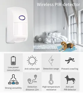 Sistema de alarma de sirena de cámara Wifi externa de seguridad para el hogar con Sensor de apertura de puerta de intercomunicador de control remoto - Product Image 3