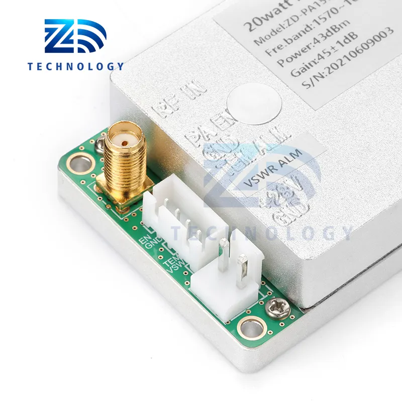 Power Amplifier 20w 428-438mhz/902-928mhz/1560-1610mhz/2400-2500mhz/5500-5900mhz SMA-K RF In Connector