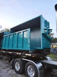 Rol Off kait Dumpster wadah angkat kapasitas besar Trailer konstruksi Skip bungkus 40 halaman tong logam untuk luar ruangan - Product Image 3