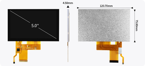 Polcd Pantalla transmisiva TFT de 5 pulgadas Interfaz RGB de 24 bits 800*480 Panel táctil Pantalla de módulo IPS TFT LCD - Product Image 2