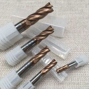 固体カーバイド波<span class=keywords><strong>4</strong></span>フルート粗面スパイラルエンドミル3mm 30mmシャンクマルチエッジ粗面フライスカッタースチール用カスタマイズOEM