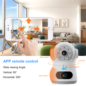 Commercio all'ingrosso della fabbrica 4G 4MP Smart Baby Monitor PTZ fotocamera a doppia lente del telefono di controllo remoto di rilevamento del movimento di visione notturna per bambini Pet Cam - Product Image 4