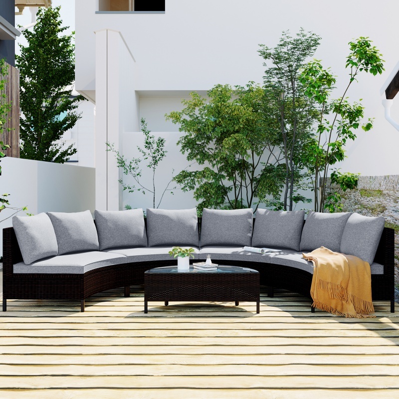 Gray + Rattan + Foam