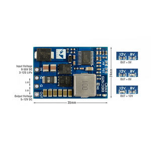 MATEK <strong>BEC</strong> 12S-PRO Input 9-55V Output 5V/8V/12V-5A Adjustable Buck Module - Product Image 3
