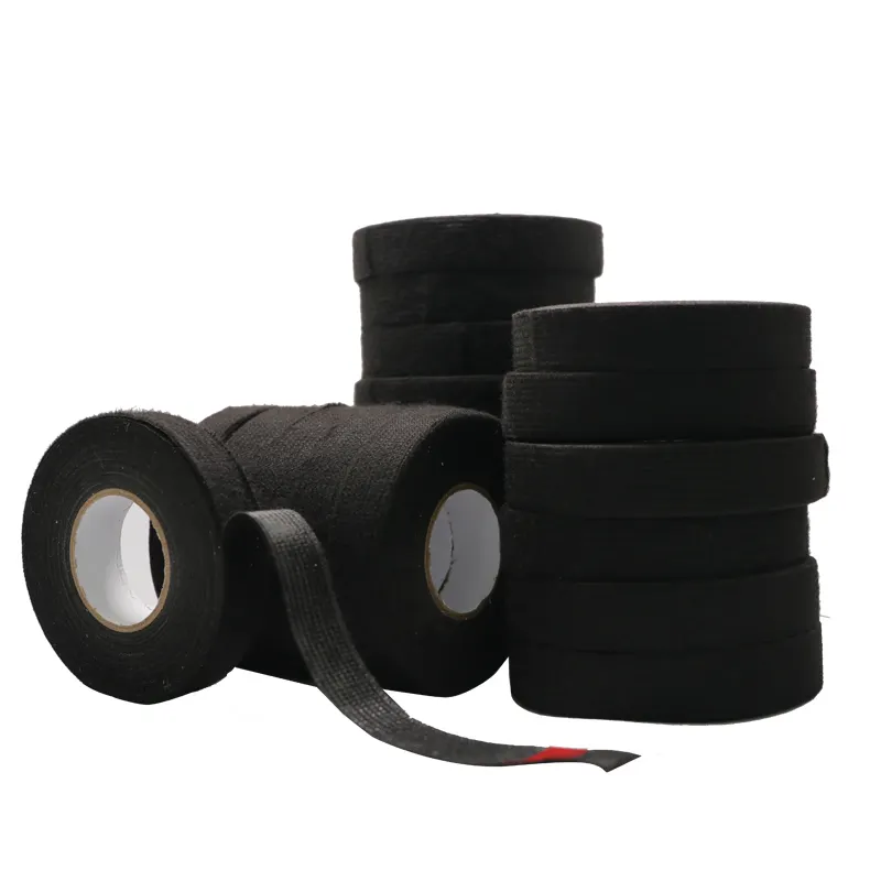 Черная звукоизоляция огнестойкая автомобильная лента для проводов фланелевая ткань тканевая лента