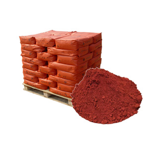 工厂批发<span class=keywords><strong>Fe2O3</strong></span>颜料25千克袋110 120 130 180氧化铁红用于混凝土塑料橡胶