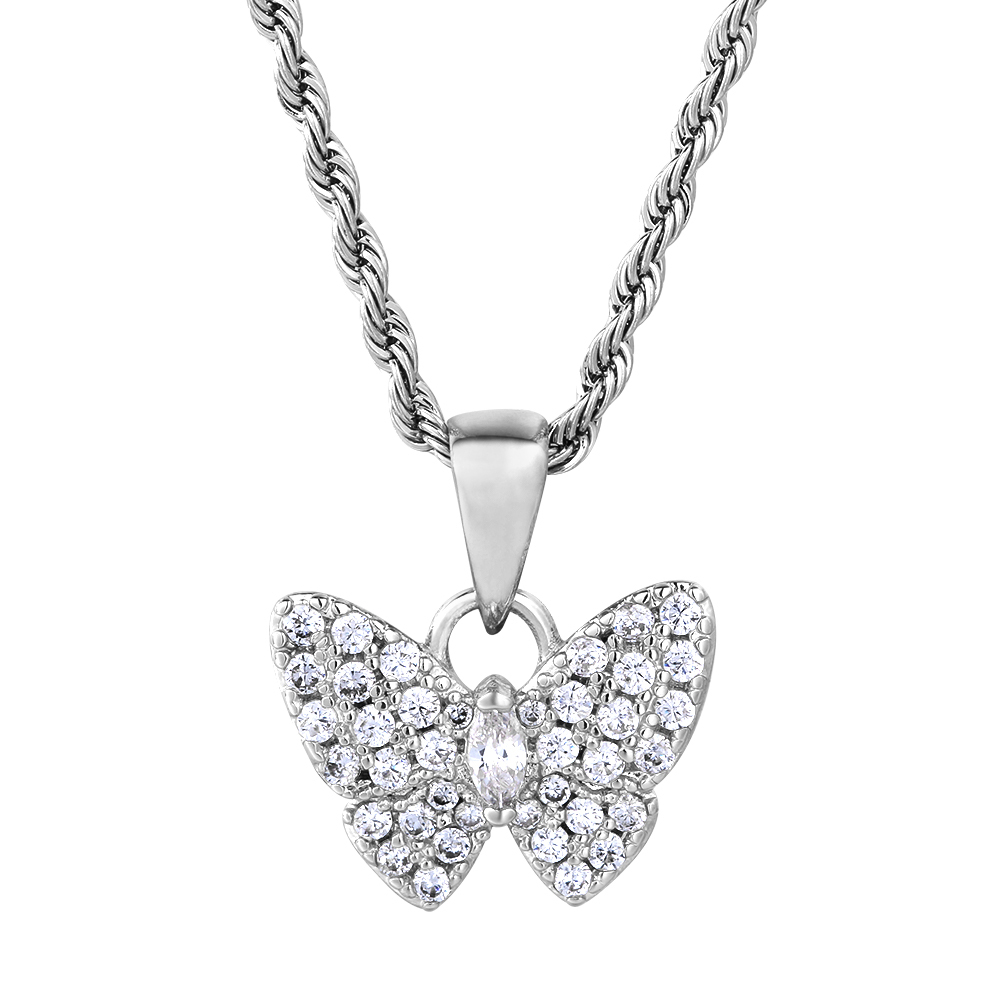 Catena di corda + argento butterfly2