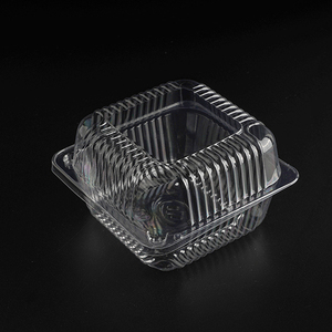 Temizle plastik menteşeli çıkar konteynerler tek kullanımlık kapaklı gıda kek kutusu kapaklı konteynerler - Product Image 2