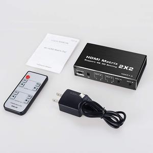 HDMI Matrix 2x2 4K 60Hz 3D HDMI Switch Splitter 2 in 2 out YUV 4:2:0 HDMI 2.0 Matrix Switcher 4K für PS4 Pro Apple TV