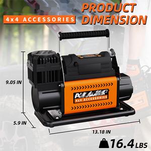 AT-12V Air Compressor W/LCD Control Panel to Preset Target Pressure, 150PSI 7.06CFM Air Pump Inflator for Overland &amp;Heavy Duties - Product Image 3