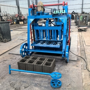 Fabricante PEQUEÑA ESCALA ladrillo cemento hueco bloque de hormigón que hace la máquina semiautomática móvil Manual ladrillo máquina - Product Image 2
