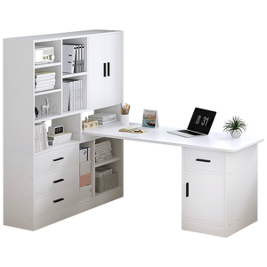 Mesa de estudio de diseño creativo de combinación flexible de estilo nórdico personalizado con estantería - Product Image 3