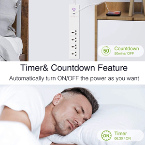 16A Smart Home Strip Google Home Conectividad Wi-Fi Conecta directamente Zigbee Matter Homekit Toma de control remoto Hecho de plástico - Product Image 5
