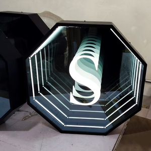 I numeri di illuminazione 3d firmano il segno esterno dello specchio dell'infinito ha portato la lettera Infinity abisso il segno del logo per le imprese - Product Image 1