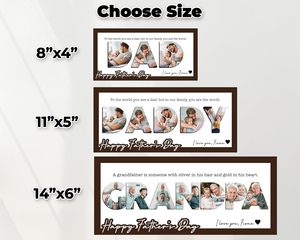 Hình ảnh cá nhân trang trí mảng bám & khung hình bằng gỗ-Quà Tặng tùy chỉnh cho cha, bà vào ngày sinh nhật của cha - Product Image 4