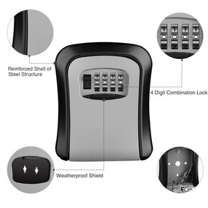 Cheap Full Plastic Key Lock Box 4 Digits Combination Weatherproof Wall <strong>Mount</strong> Key Safe <strong>Hide</strong> a Key Outside with Resettable Code - Product Image 2