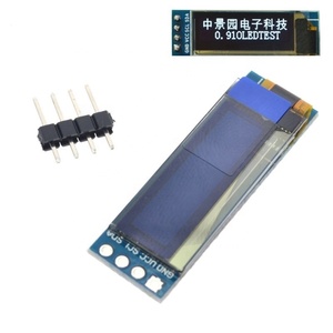 0.91 inç OLED modülü 0.91 "mavi beyaz OLED 128X32 OLED LCD LED ekran modülü 0.91" IIC iletişim