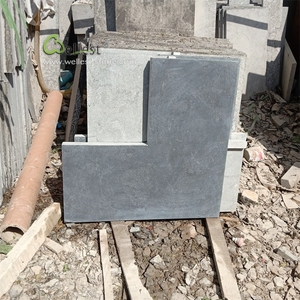 כחול סטון בריכת התמודדות אבן חומר במפעל מחיר אפור אבן גיר התמודדות ופינה