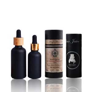 Luxury 1oz 2oz 5ml <strong>10ml</strong> 15ml 30ml 100ml Cosmetic Packaging <strong>Empty</strong> Matte Black Serum Essential Oil Glass Dropper Bottle With <strong>Box</strong> - Product Image 1